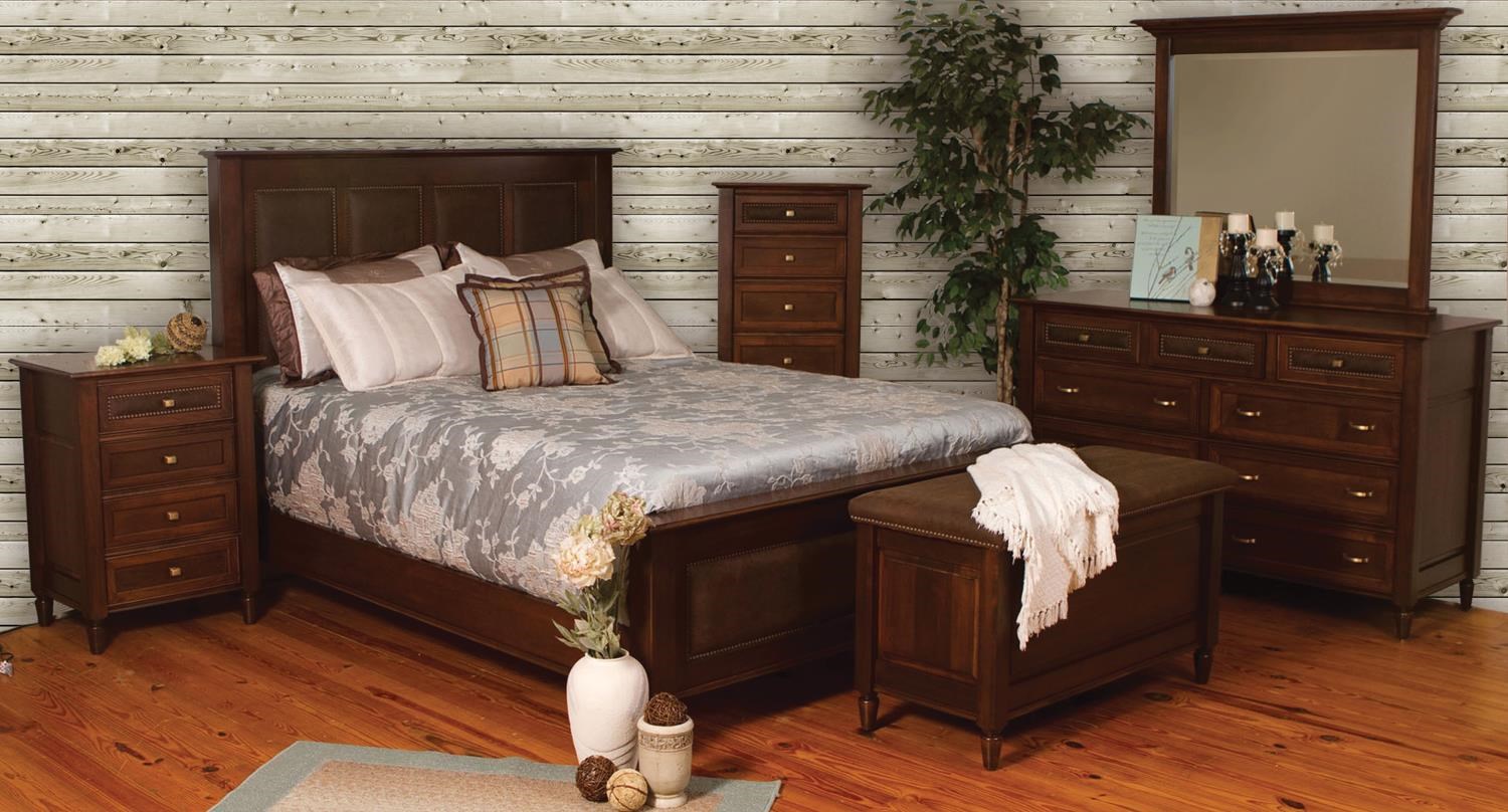 Wayside Custom Furniture Stonebriar Queen Panel Bed Wayside Furniture